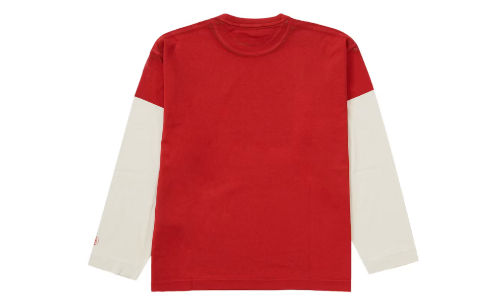Stone Island x Supreme Long Sleeve T-Shirt Red